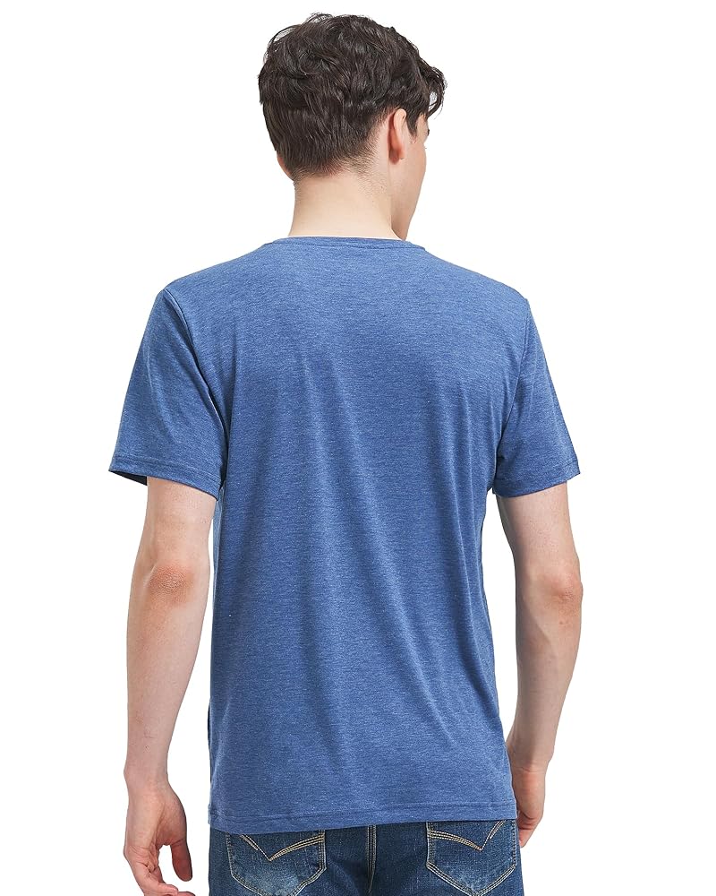 Liloak 7 Pack Henley Tee,Short Sleeve Henley Shirts for Men